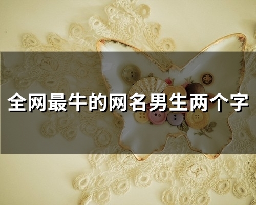 全网最牛的网名男生两个字(精选101个)
