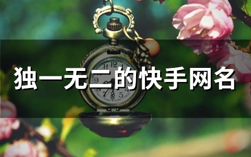 独一无二的快手网名(精选108个)