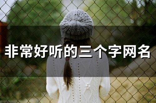 非常好听的三个字网名(精选85个)