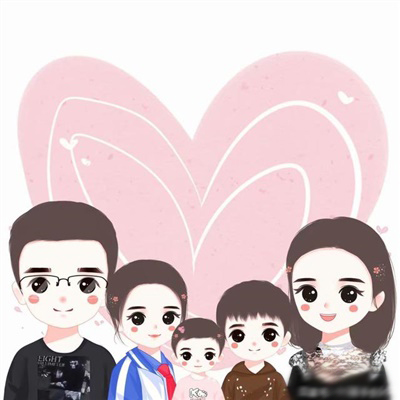 一家人的微信头像五人(精选12张)