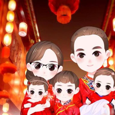 一家人的微信头像五人(精选12张)