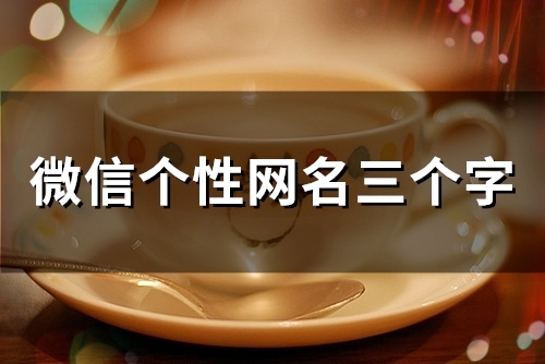 微信个性网名三个字(精选132个)