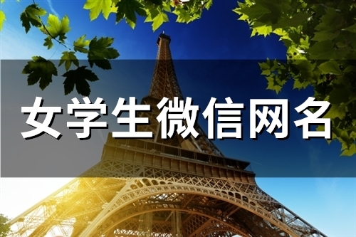 女学生微信网名(精选90个)