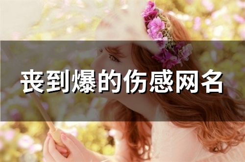 丧到爆的伤感网名(精选141个)