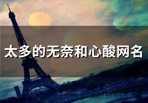太多的无奈和心酸网名(精选116个)