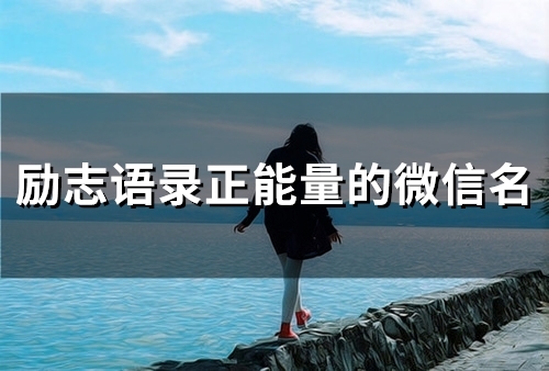 励志语录正能量的微信名(86个) 励志语录正能量的微信名(86个)