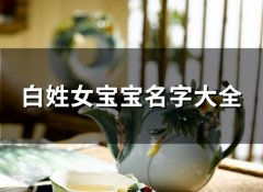 白姓女宝宝名字大全(28个)