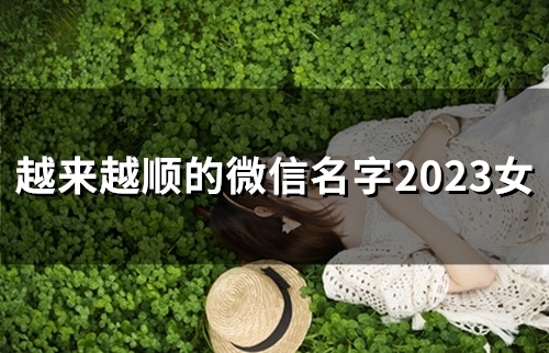 越来越顺的微信名字2023女(精选96个)