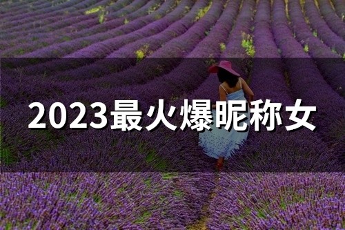 2023最火爆昵称女(精选94个)