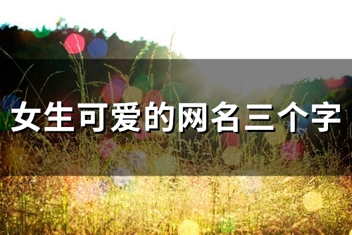 女生可爱的网名三个字(精选104个)