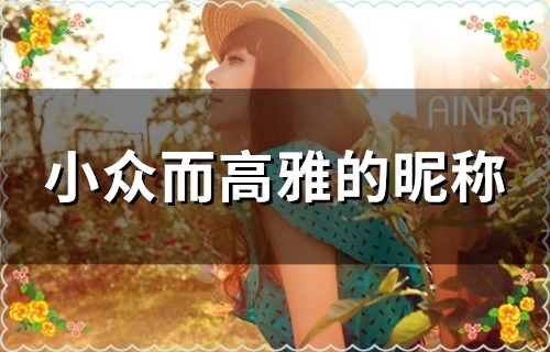 小众而高雅的昵称(精选139个)