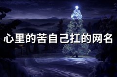 心里的苦自己扛的网名(精选97个)