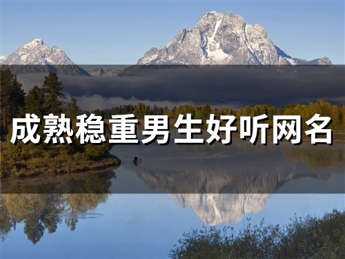 成熟稳重男生好听网名(精选146个)