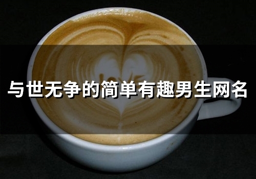与世无争的简单有趣男生网名(精选83个)