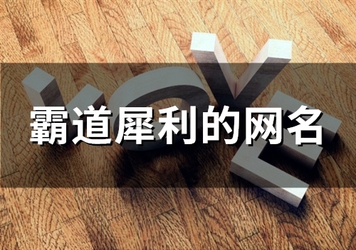 霸道犀利的网名(精选159个) 霸道犀利的网名(精选159个)