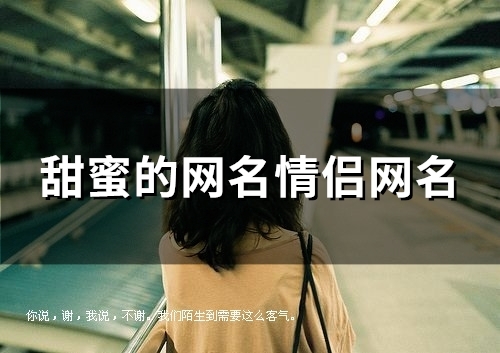 甜蜜的网名情侣网名(133个)