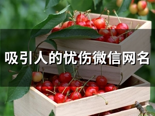 吸引人的忧伤微信网名(精选98个)