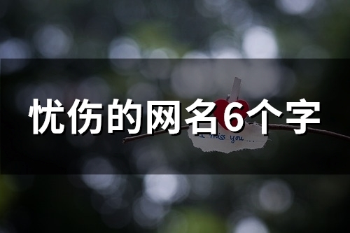 忧伤的网名6个字(精选101个) 忧伤的网名6个字(精选101个)