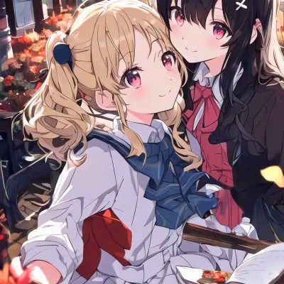 2023流行闺蜜头像卡通高清图片(24张)