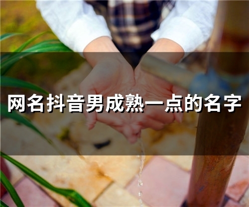 网名抖音男成熟一点的名字(135个)