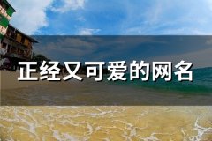 正经又可爱的网名(143个)