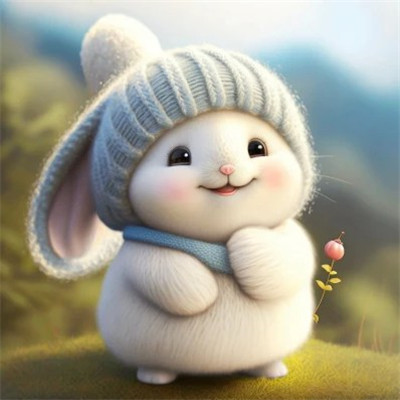 兔子好运发财可爱微信头像(精选24张)