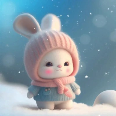 兔子好运发财可爱微信头像(精选24张)