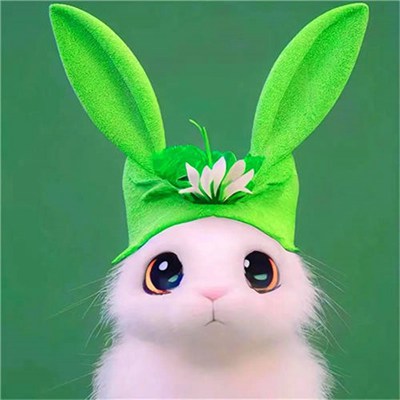 兔子好运发财可爱微信头像(精选24张)