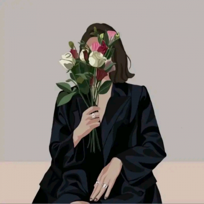 手绘无脸情侣头像(20张)