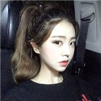 侧脸扎马尾辫女生头像(18张)