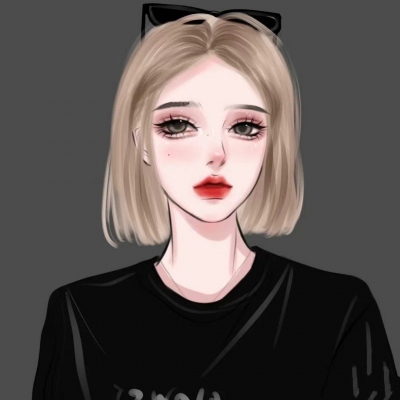 短发气质女生头像卡通头像(24张)