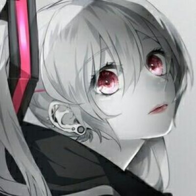 动漫图片女生黑白头像(精选22张)