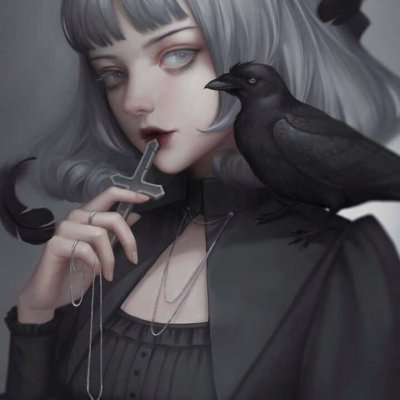 动漫图片女生黑白头像(精选22张)