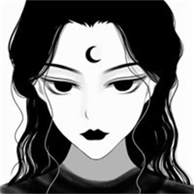 动漫图片女生黑白头像(精选22张)