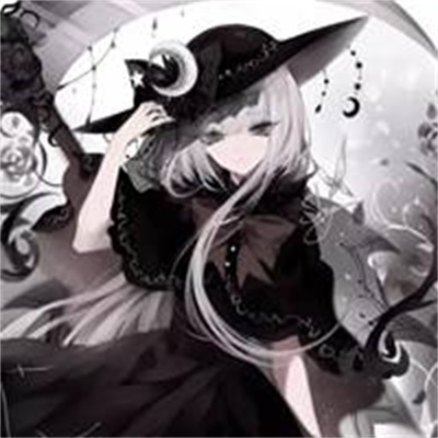 动漫图片女生黑白头像(精选22张)