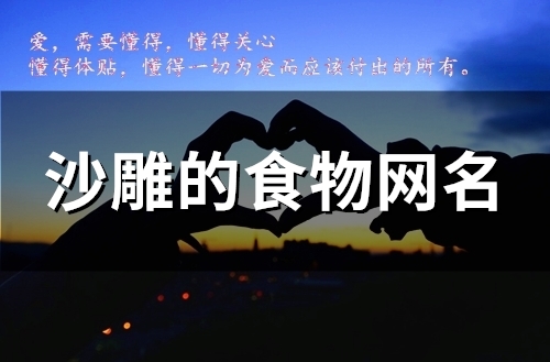 沙雕的食物网名(精选139个)