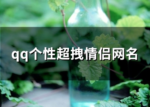 qq个性超拽情侣网名(精选73个)