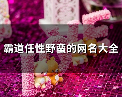 霸道任性野蛮的网名大全(100个)