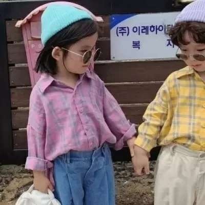 呆萌小孩情侣头像(精选22张)