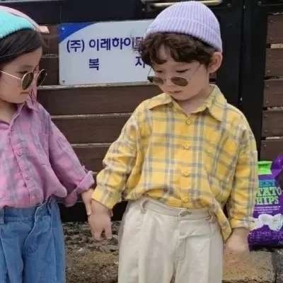 呆萌小孩情侣头像(精选22张)