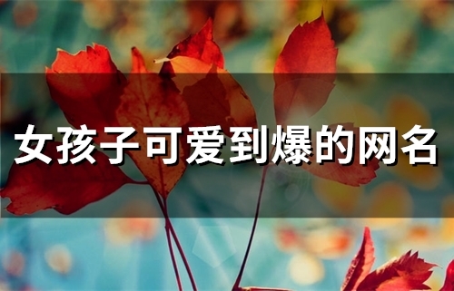 女孩子可爱到爆的网名(135个) 女孩子可爱到爆的网名(135个)