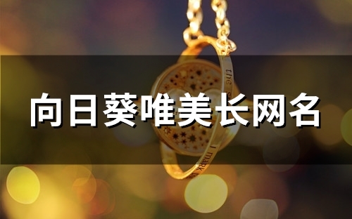 向日葵唯美长网名(85个)