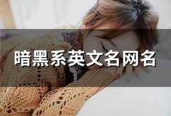 暗黑系英文名网名(精选131个)