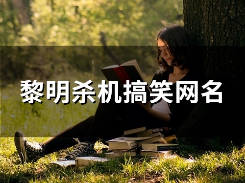 黎明杀机搞笑网名(150个)