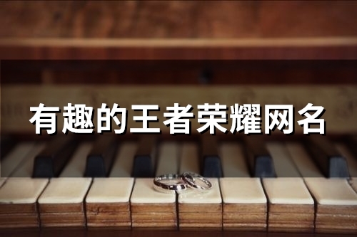 有趣的王者荣耀网名(精选133个)