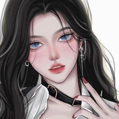 手绘高冷女生个性头像(24张)
