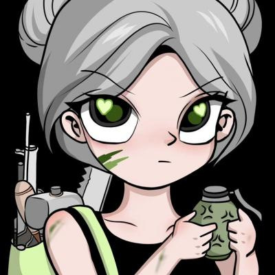 手绘高冷女生个性头像(24张)