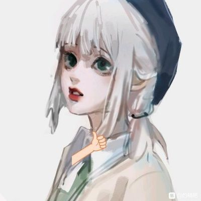 手绘高冷女生个性头像(24张)