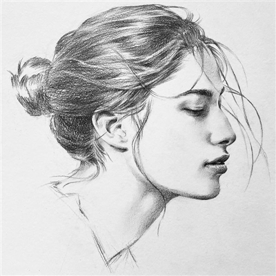 女人个性素描图片头像(精选14张)