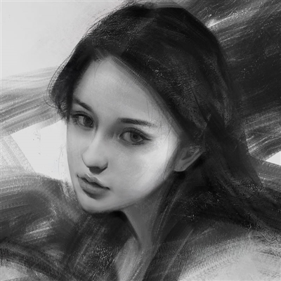 女人个性素描图片头像(精选14张)